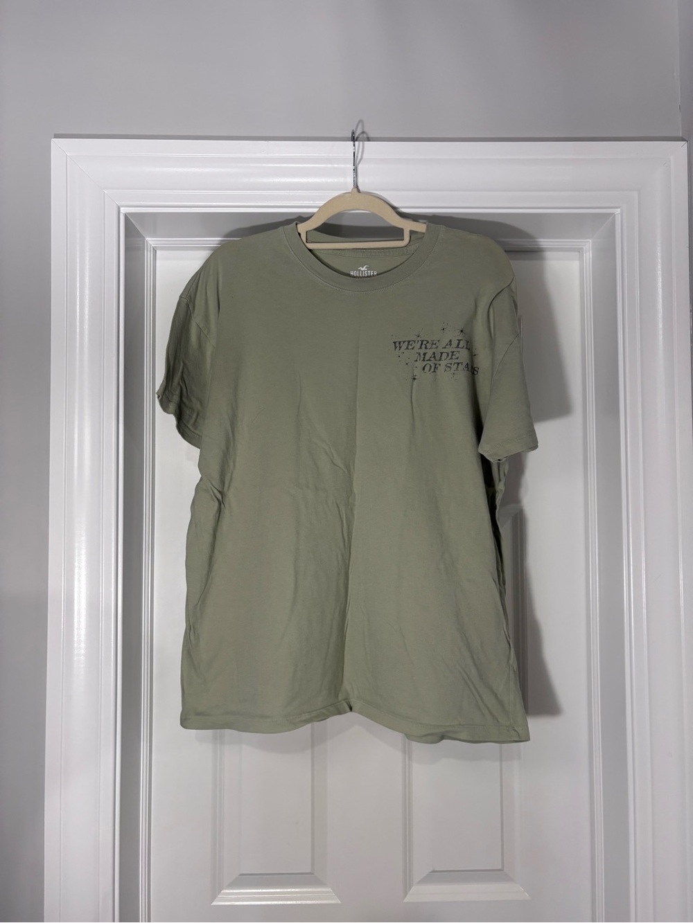 Hollister Made of Stars Olive Green Crewneck T-Shirt